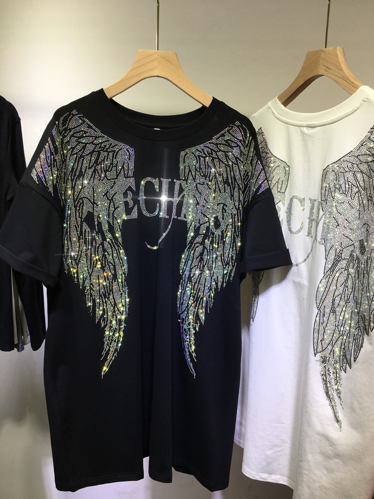 Streetwear Brand Shirts - L-4XL surdimensionné biscuits ange ailes Harley