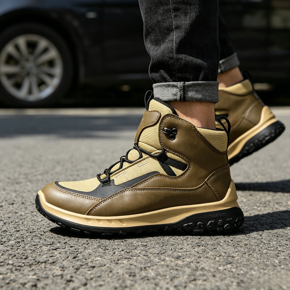 Streetwear Brand Shoes - Baskets montantes en cuir pour hommes,