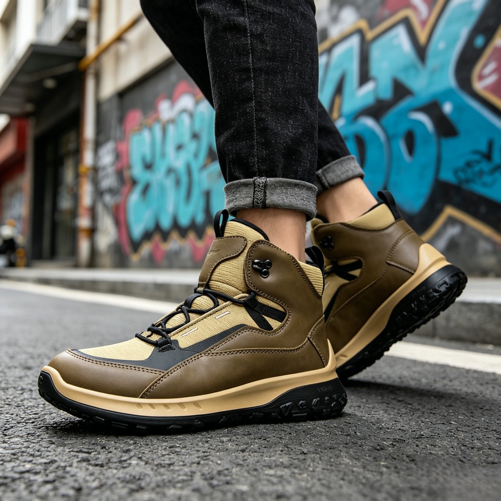 Baskets montantes en cuir pour - Streetwear Brand Shoes avis et prix